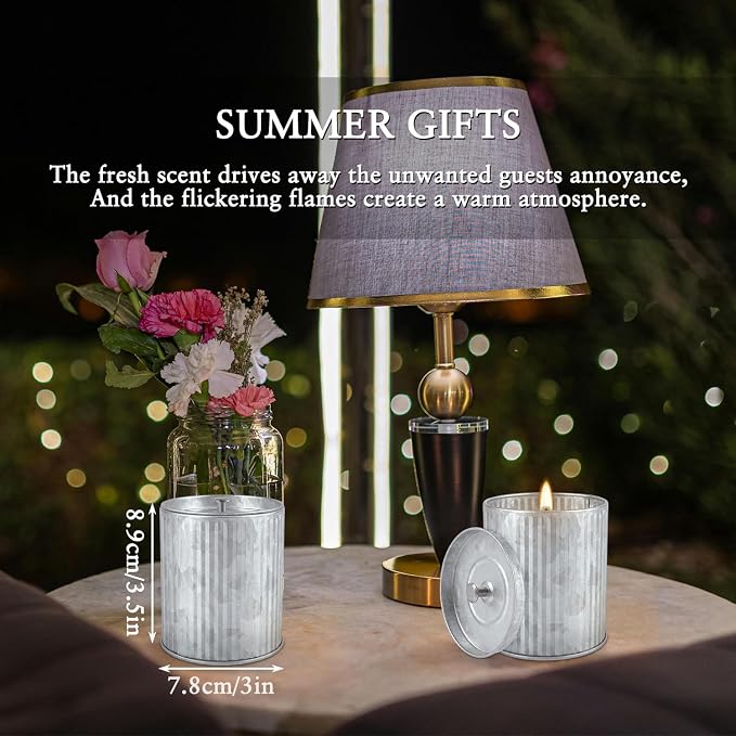 4Packs Citronella Candles Outdoor Indoor, Natural Soy Wax Scented Candles - Image 5