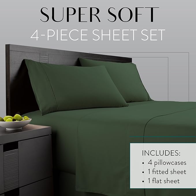 Danjor Linens Twin Bunk Bed Sheets w/ 2 Pillowcases, Lightweight Brushed - Image 2
