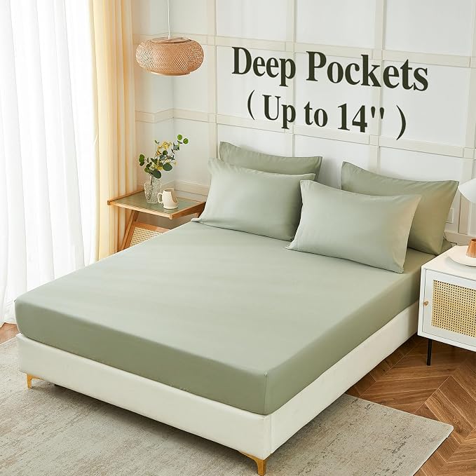 ILAVANDE Queen Sheets Set 6 Piece, Hotel Luxury Super Soft 1800 Series - Image 3