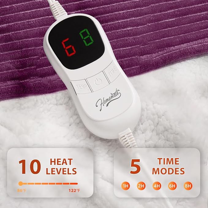 Homemate Electric Heated Blanket Full Size - Image 3