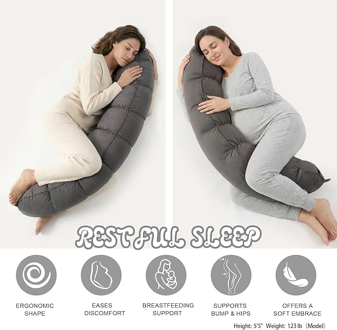Peallow – Long Round Body Pillow - Image 5