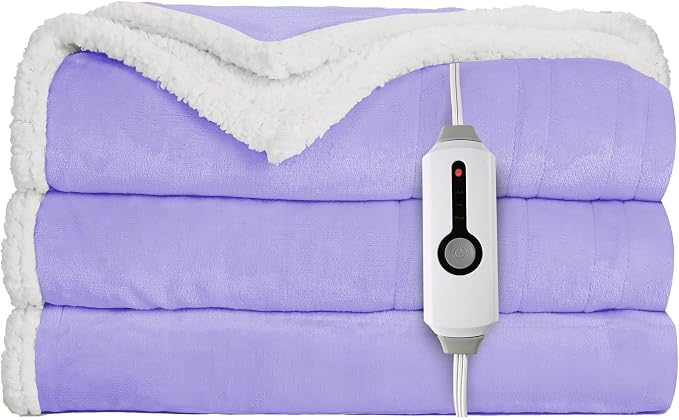 LaffyLo Heated Throw Blanket 50 x 60, Fast Heating Electric Blanket, Dual-Sided - Image 7