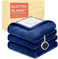 HOMLYNS LuxeHeat Heated Blanket Electric Blanket Twin Size, Soft Flannel Sherpa by HOMLYNS