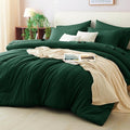 CozyLux King Size Comforter Set Emerald Green, 7 Pieces Bed in a Bag King by CozyLux