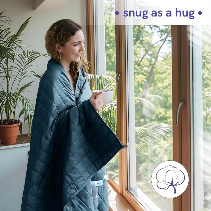 YnM Exclusive Weighted Blanket, Soothing Cotton, Smallest Compartments - Image 8