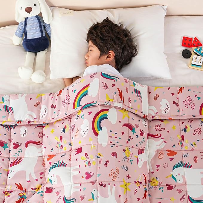 Sivio Weighted Blanket 3lbs, Unicorn Small Cooling Heavy Blankets, Washable - Image 8