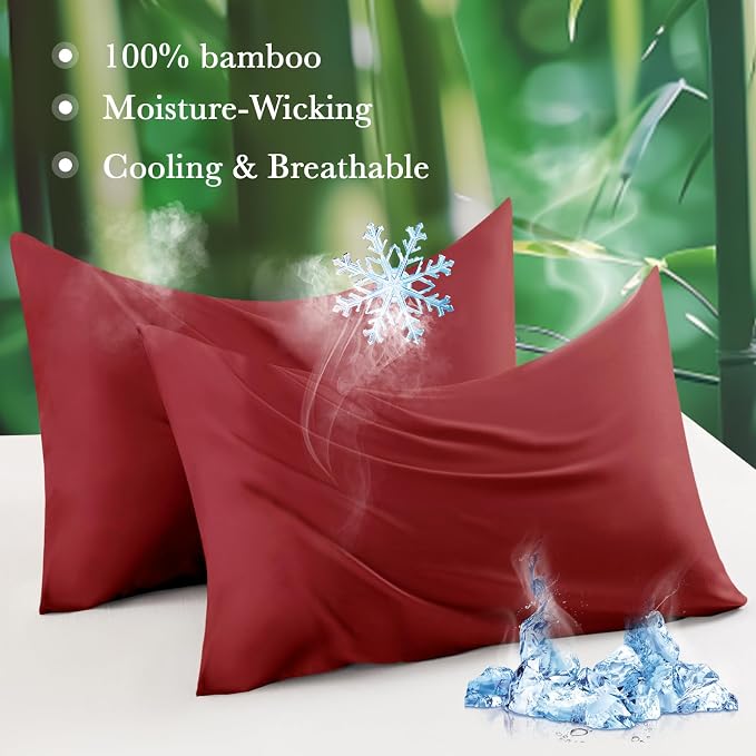 Curved Pillow Case Queen Size, Side Sleeper Pillow Cases Cover Cooling Rayon - Image 2