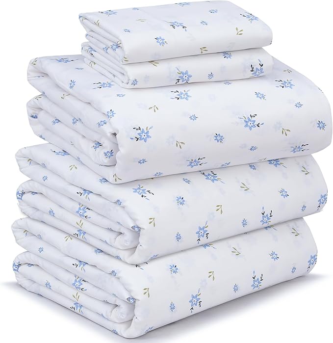 RUVANTI 100% Cotton Sheets – Split King Size Percale Bedding, Cooling & by Ruvanti
