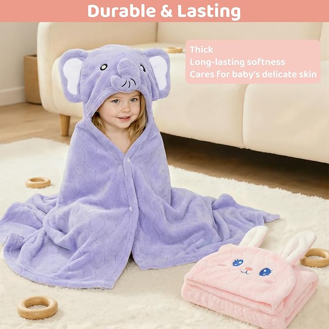 6 PCS Toddler Bath Towel Set for Boy Girl 0-5 Year, Ultra Soft Gifts for Infant - Image 6