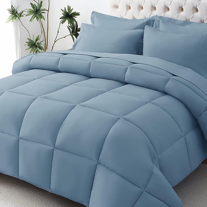 JOLLYVOGUE Twin Comforter Set, Ultra-Soft Bed in a Bag Twin Size 5 Pieces by JOLLYVOGUE