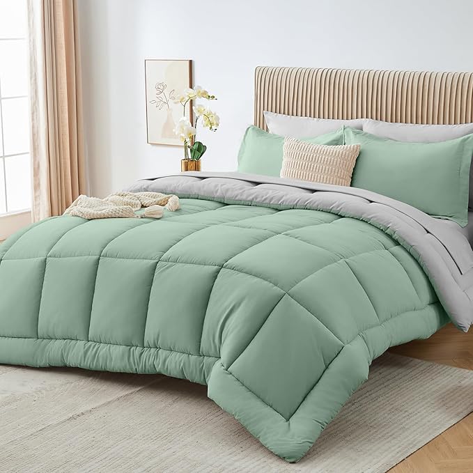Sasttie Twin XL Comforter Set, 5 Pieces Reversible Twin XL Bed in a Bag by SASTTIE