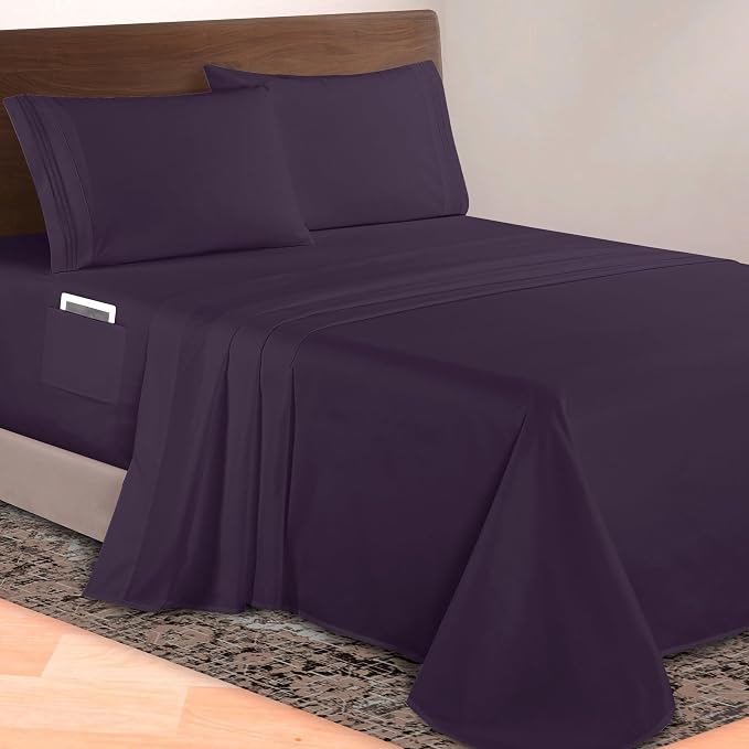 Elegant Comfort Luxurious 1500 Premium Hotel Quality Microfiber 4-Piece Sheet by ELEGANTCOMFORT