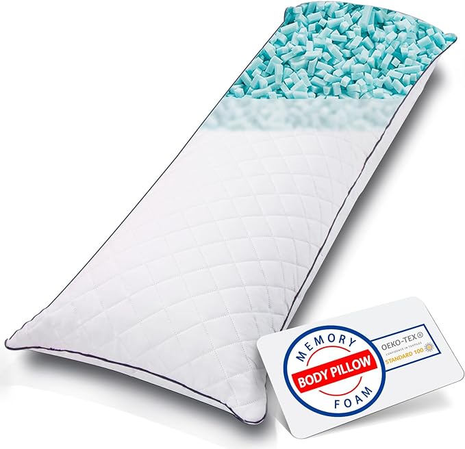 1 MIDDLE ONE Body Pillow, Memory Foam Body Pillows by 1MIDDLEONE