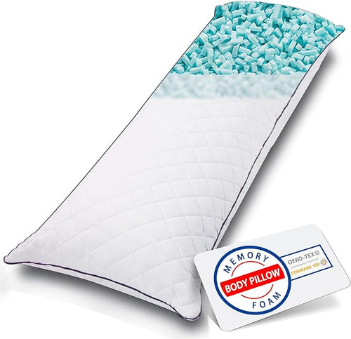 1 MIDDLE ONE Body Pillow, Memory Foam Body Pillows by 1MIDDLEONE