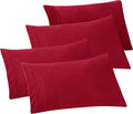 Elegant Comfort 4-PACK Solid Pillowcases 1500 Premium Hotel Quality Microfiber by ELEGANTCOMFORT