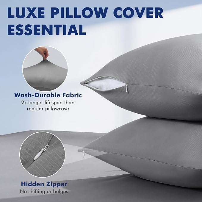 Elegear Cooling Pillow Cases for Hot Sleepers, Soft Silky Pillowcases for Hair - Image 5