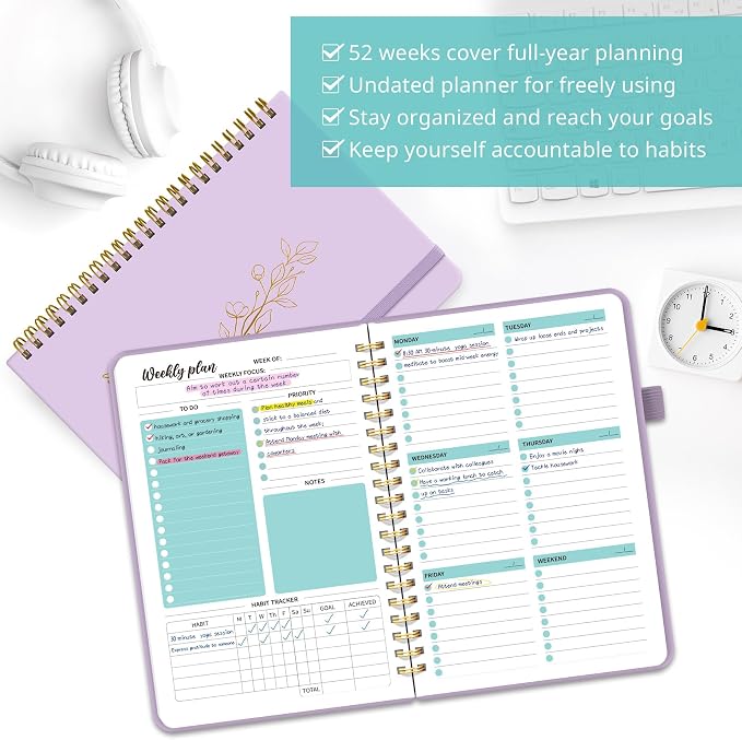 Undated Weekly Planner, Weekly To Do List Notebook - Image 4