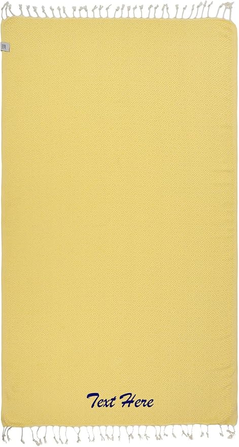 Personalized Beach Towel | Cotton Beach Towels, Sand Free, Highly Absorbent by LA%60HAMMAMFINELIVING