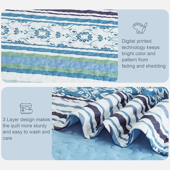 Exclusivo Mezcla Reversible Boho Quilts King Size - Image 5