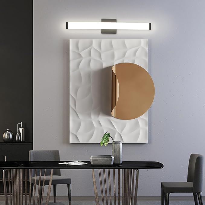 LED Bathroom Vanity Light Fixtures 24In Matte Black, 14W 4000K Natural White - Image 7