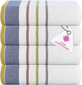 CASA COPENHAGEN White Bay 4Pcs 100% Egyptian Cotton Designer Hand Towels Gift by CASACOPENHAGEN