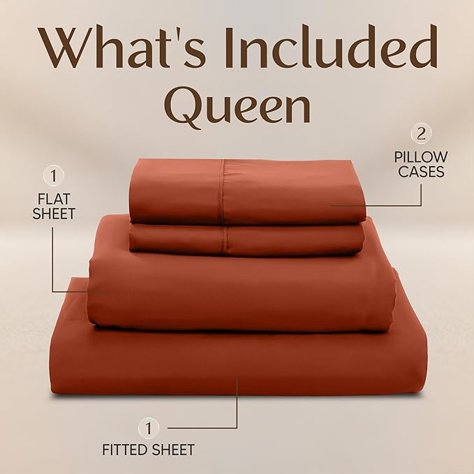 Utopia Bedding Queen Size Sheet Set – 4 Piece Bed Sheets, Soft and Breathable - Image 3