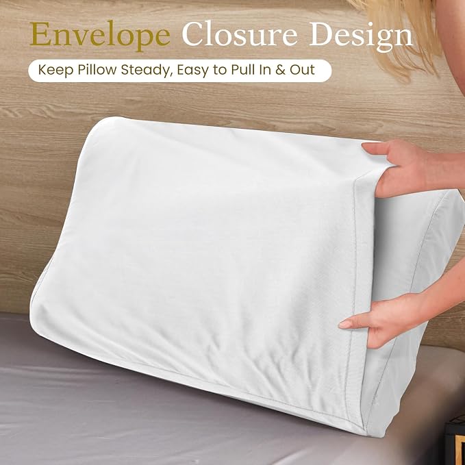 Cooling Contour Pillowcase- Rayon Derived from Bamboo Contour Cervical Neck - Image 5