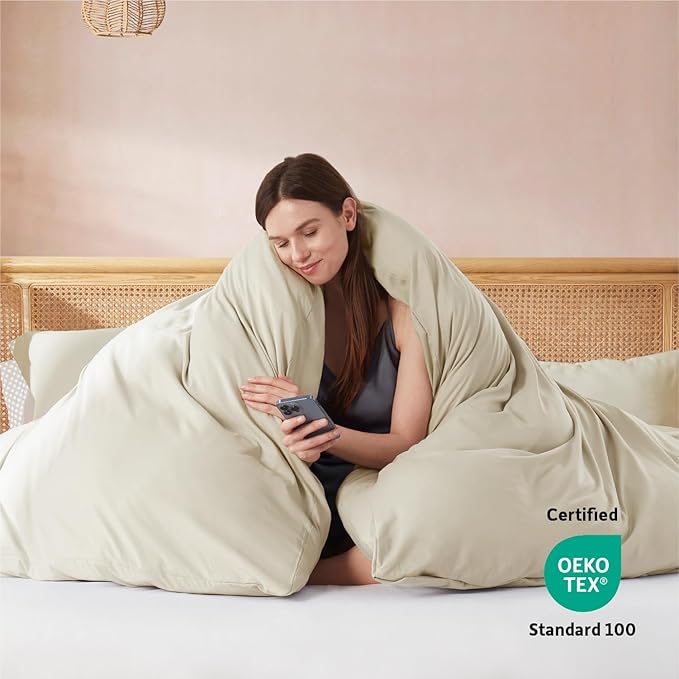Nestl Beige Cream Duvet Cover Full Size - Image 3