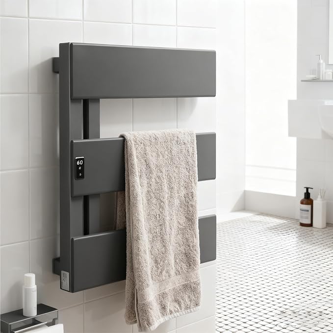 Verida Towel Warmer Rack, Support Hardwired and Plug-in, Wall-Mounted Electric by WarmthstartswithVerida
