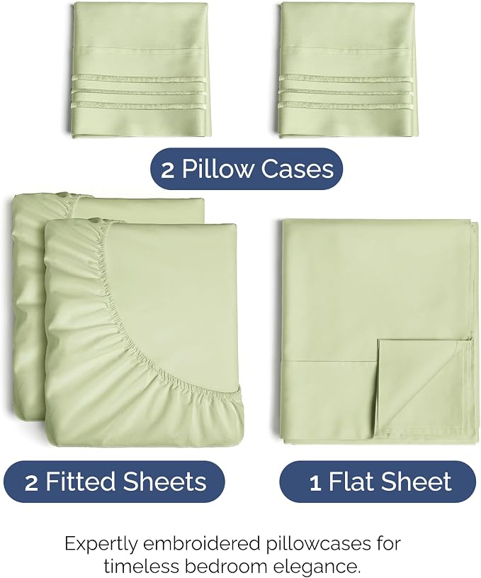Split King Size 5 Piece Sheet Set - Image 2