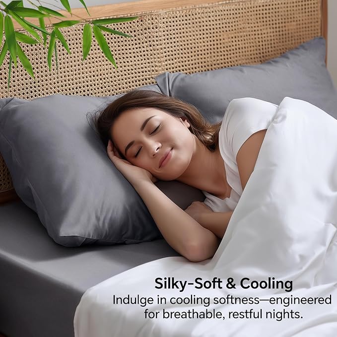 BEDELITE King Size Pillow Cases Set of 2, Rayon Derived from Bamboo, Cooling - Image 4