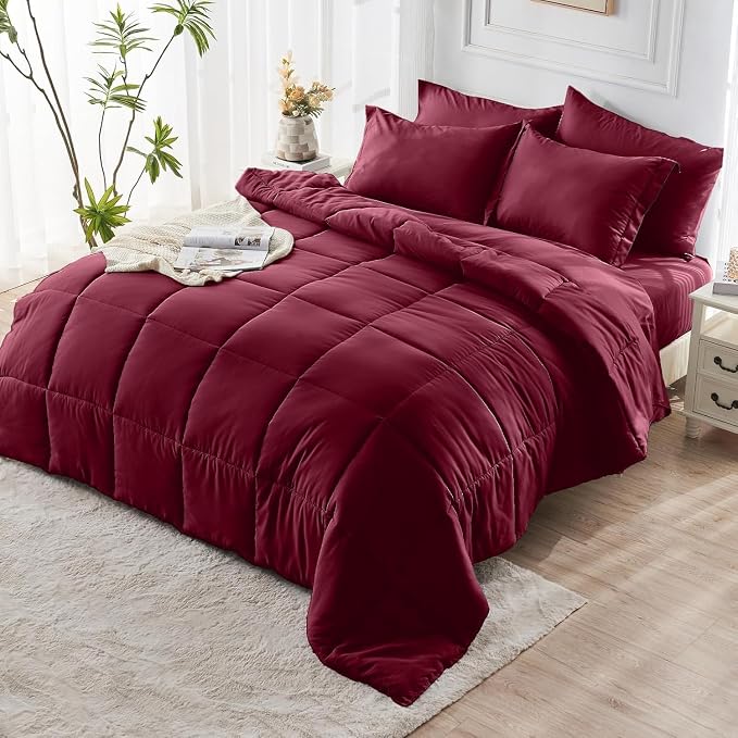 JOLLYVOGUE Twin Comforter Set, Ultra-Soft Bed in a Bag Twin Size 5 Pieces - Image 7