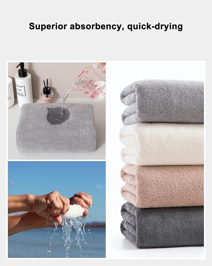 sakano Family Sized 8 Piece Towel Bundle, 4 Bath Towels and 4 Hand Towels - Image 5