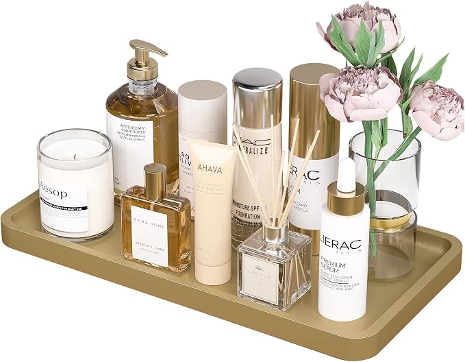 Weenson Gold Bathroom Vanity Tray by Weenson