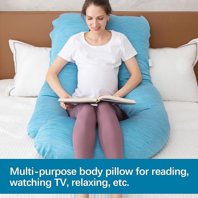 MOON PINE Pregnancy Pillow, U Shaped Full Body Pillow - Image 6