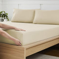 Queen Fitted Sheet Only with Full Elastic & Built in Corner Sheet Straps to by SweetHomeCollection