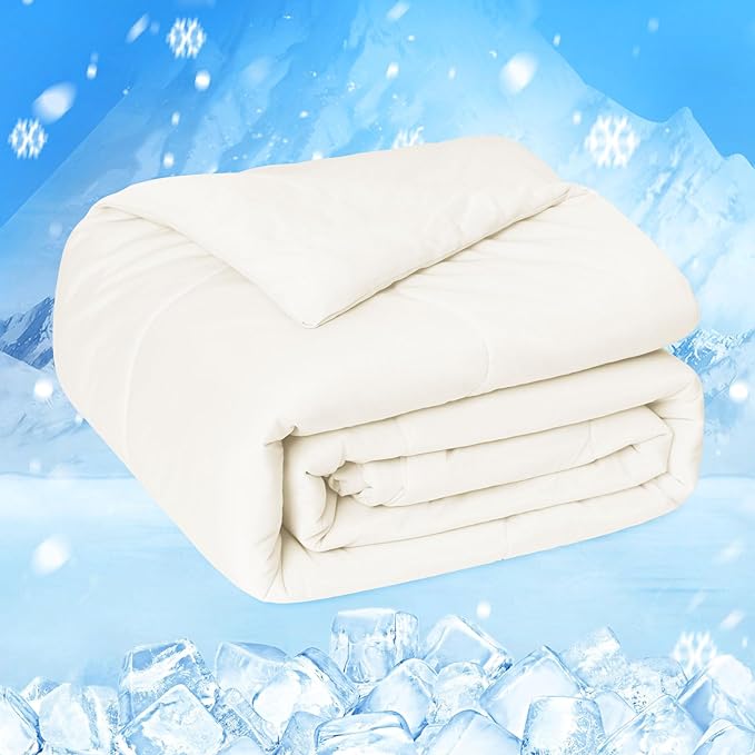 HOMFINE Cooling Comforter King Size, Japanese Double-Sided Cold Tech Fabric by HOMFINE
