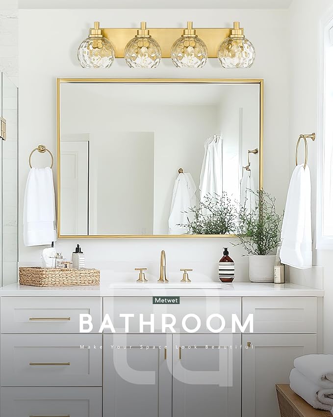 Bathroom Light Fixtures Over Mirror, 4-Light Modern Sconces Wall Lighting - Image 8