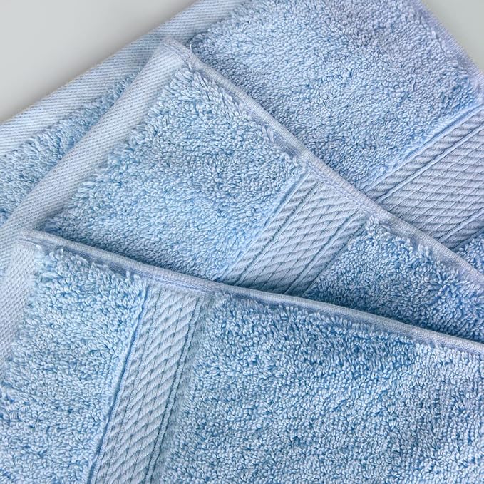 SUPERIOR Egyptian Cotton Pile 3 Piece Towel Set, Includes 1 Bath, 1 Hand - Image 5