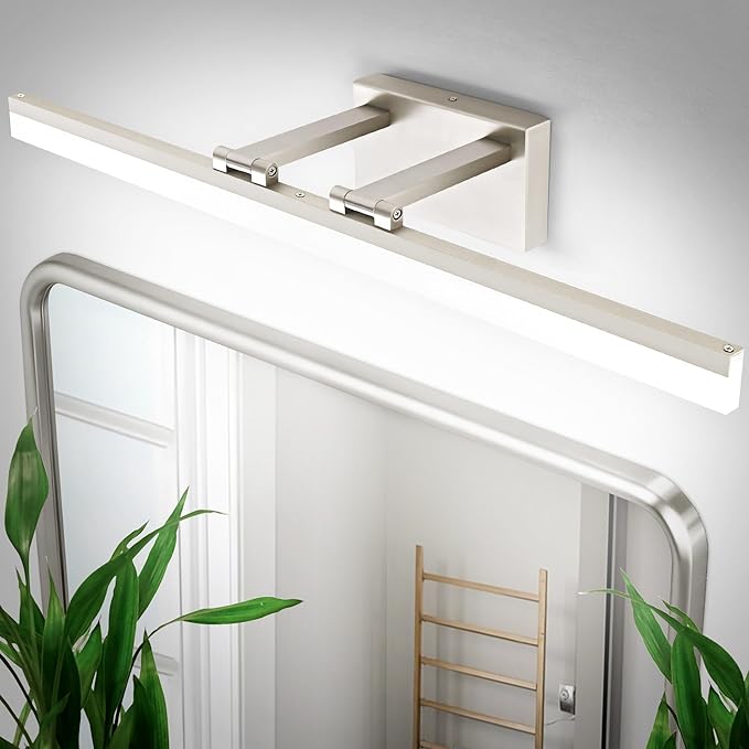 SOLFART Bathroom Lights Over Mirror: 32 Inch Bathroom Vanity Light- Brushed by SOLFART