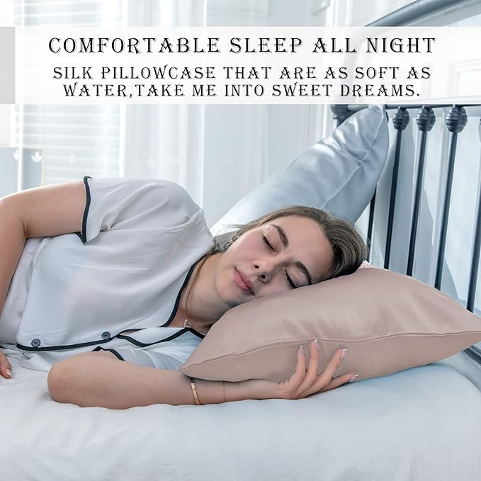 Silk Pillow Cases 2 Pack, Soft Breathable and Sliky Queen Size Pillow Cases Set - Image 6