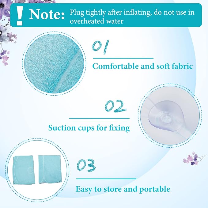 Jetec 2 Pcs Inflatable Bath Pillow - Image 3