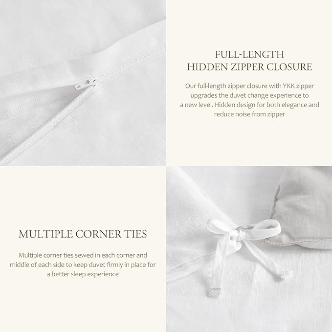 DAPU 100% Linen Duvet Cover Set - Image 6