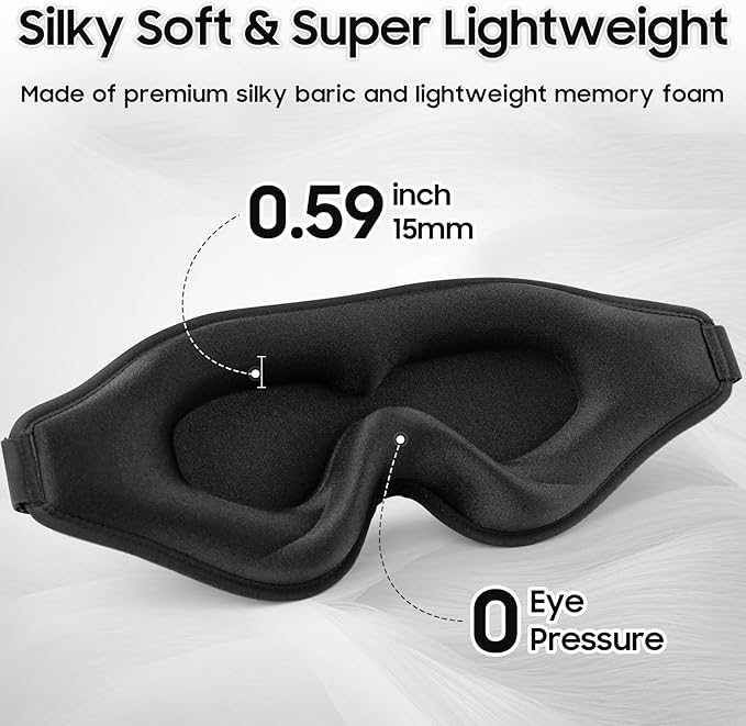 Sleep Mask - Total Blackout 3D Sleeping Mask, Super Lightweight & Silky Soft - Image 4