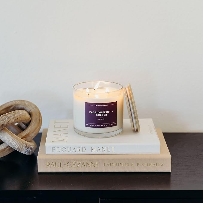 Calyan Wax Co. Passionfruit & Ginger 3 Wick Scented Candle - Image 8