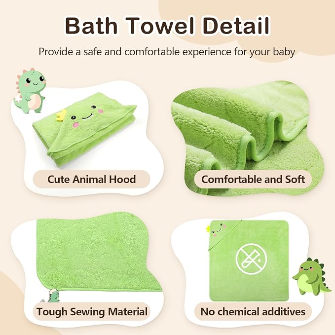 OFUSUY 6 PCS Baby Bath Towels, Baby Bath Towels - Image 8
