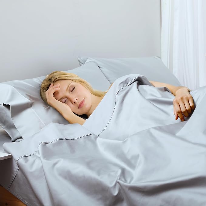 Cotton Twin Flat Sheet Only, 600 Thread Count 100% Egyptian Cotton Top Sheet - Image 6