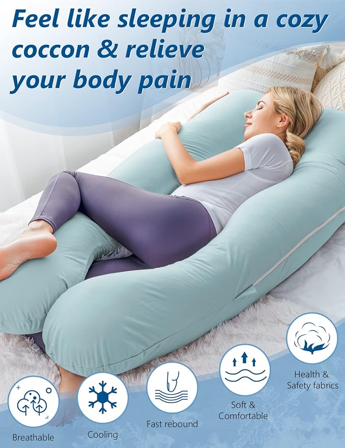 Meiz Pregnancy Pillow, Cooling Pregnancy Pillows - Image 5
