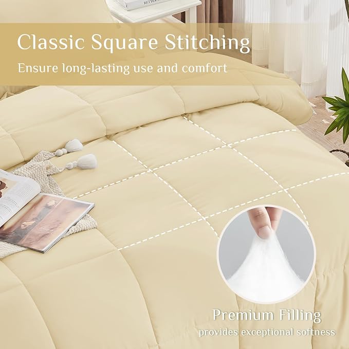 JOLLYVOGUE King Comforter Set, Ultra-Soft Bed in a Bag King Size 7 Pieces - Image 3