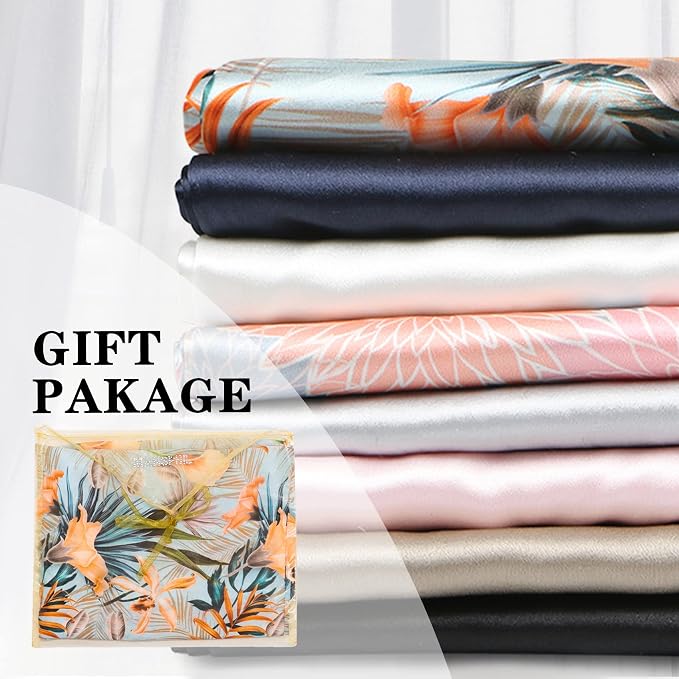 MANSPHIL King Pink Floral 100% Silk Pillow Cases - Image 6
